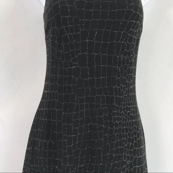Sold—90s Vintage Cache Black Cocktail Halter Dress - Picture 8 of 14